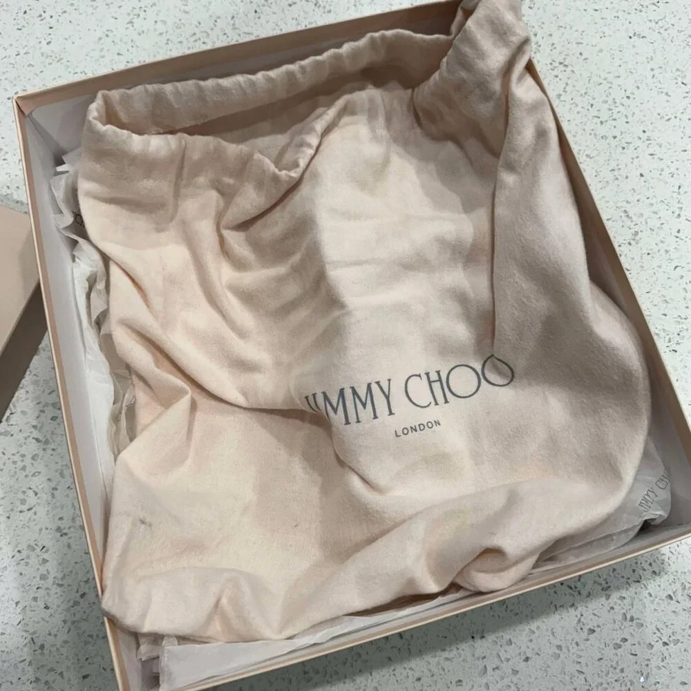 Jimmy Choo Women's Virtue Shimmer Snake Print Heels Size 37 - Picture 6 of 8